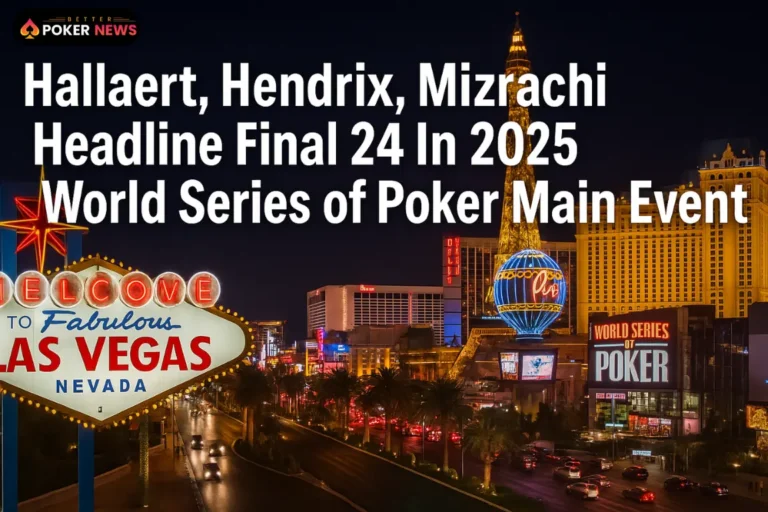 Hallaert, Hendrix, Mizrachi Among Final 24 in 2025 WSOP Main Event